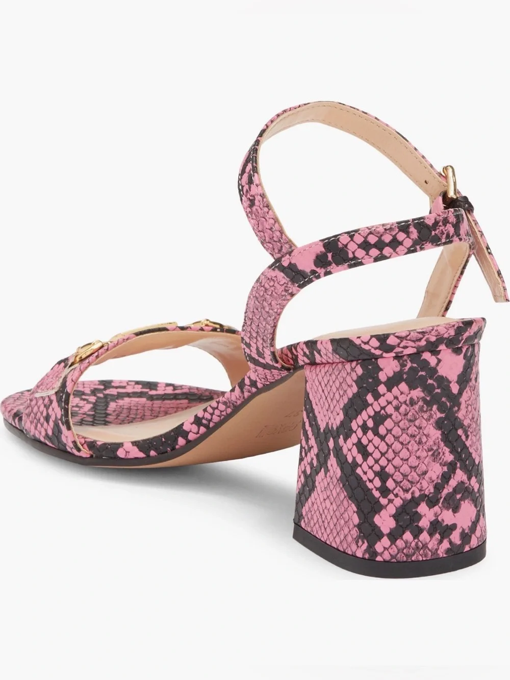 Roberto Cavalli Snake Embossed Ankle Strap Sandal NWT Size 12 / 42